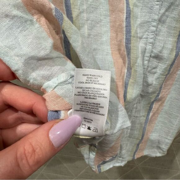 Rails THEA
BIARRITZ MULTI
STRIPE Linen Top S EUC - Picture 7 of 7